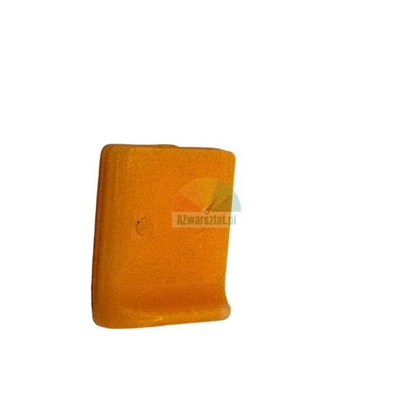 Orange rectangular climbing hold with a textured surface.