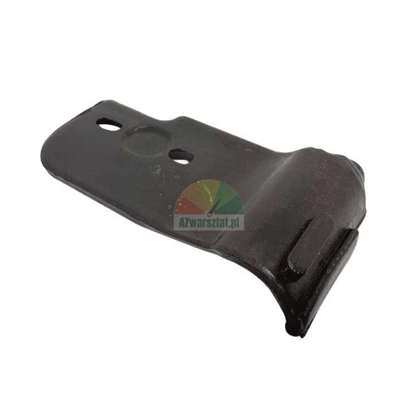 Black metal bracket or mounting plate with holes
