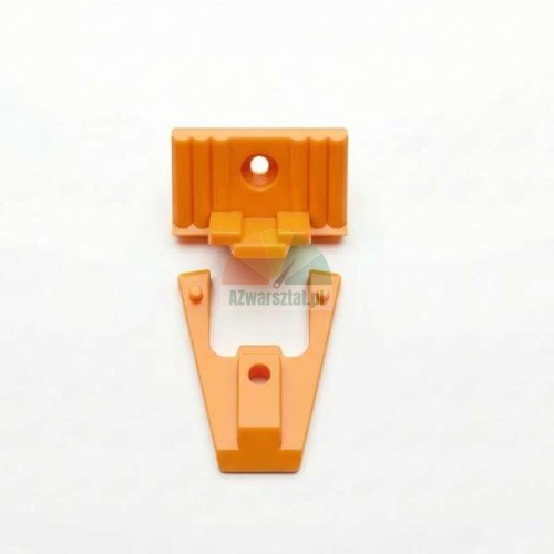 Orange plastic protective jaw covers for tire changer, set of 4 pieces for rim protection.