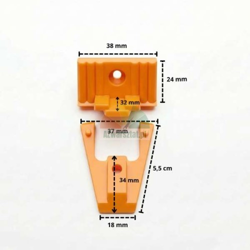 Plastic protective jaw covers for tire changer with dimensions