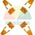 Four sets of orange plastic mounting brackets for furniture or mirrors, consisting of two parts each, shown on a white background.