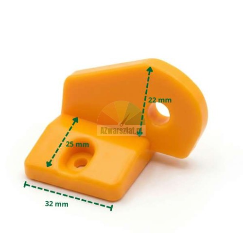 Yellow plastic mounting foot cover Type D