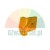Orange plastic protective corner with mounting holes on a white background