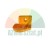 Orange plastic corner bracket with two screw holes on a white background.