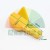 Yellow plastic mounting foot cover Type A with dimensions