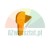 Yellow plastic key for a soap or paper towel dispenser on a white background.