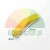 Yellow plastic mounting head insert, curved, 35mm