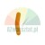 Orange elongated foam element on a white background