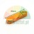 Orange plastic mounting foot cover with dimensions 44 mm by 10 mm