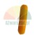 Oblong orange pill on a white background