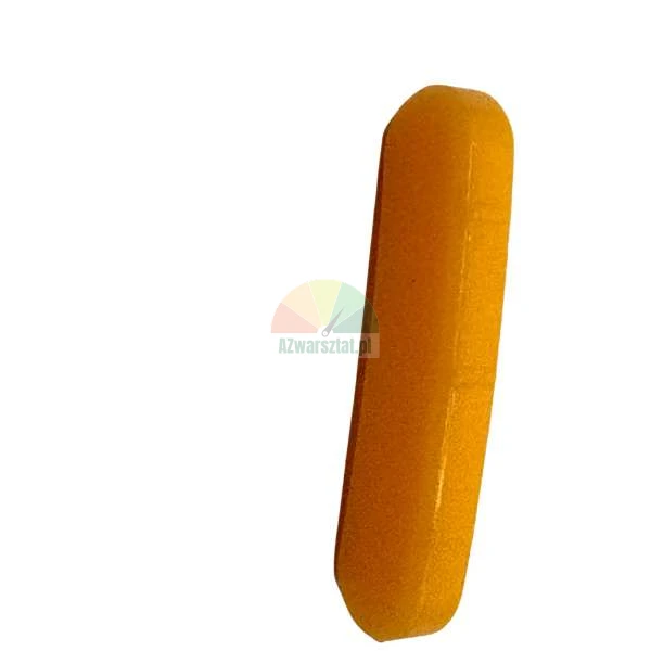 Oblong orange pill on a white background