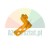 Orange plastic bracket with mounting holes on a white background