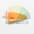 Orange plastic mounting foot cover type I dimensions 27x48 mm