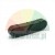 Black plastic cover for mounting foot Type H with an elongated shape and transverse ridges.