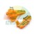 Set of orange plastic mounting head protectors Type GP with dimensions