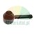 Black metal rivet tool components: conical nosepiece and threaded mandrel pin on a white background.