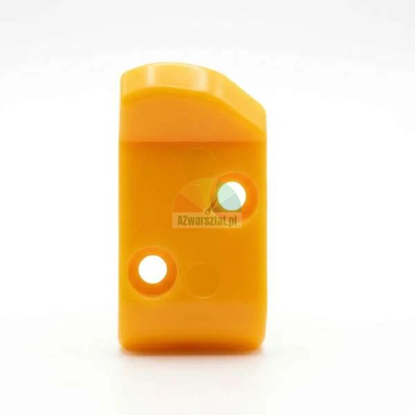 Yellow plastic protective cover for mounting head type H for tire changer.