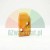 Orange sliding element with two mounting holes on a white background.
