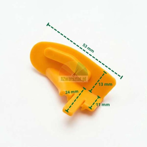 Plastic mounting foot cover Type E - dimensions