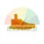Orange plastic component on a white background.