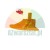 Orange plastic latch or mounting element for household appliances on a white background.