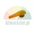 Small orange plastic lever-shaped component with a mounting hole on a white background.