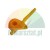 Yellow plastic lever spare part for garden machinery
