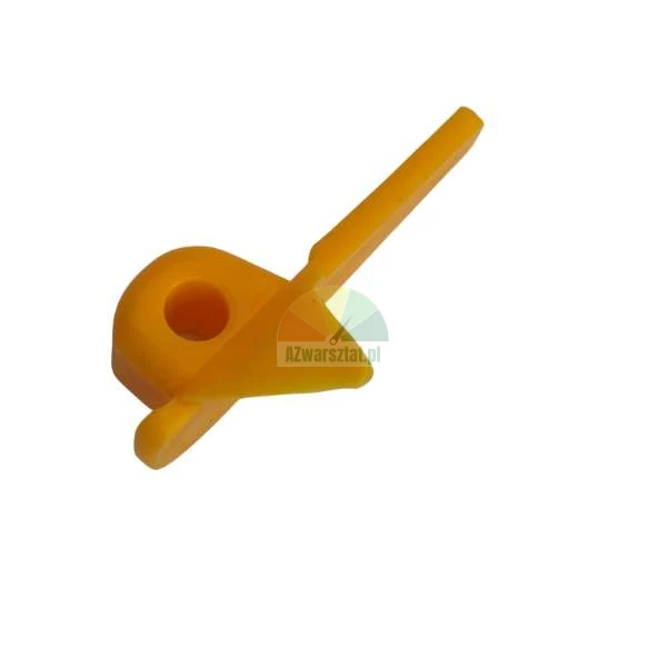 Yellow plastic lever spare part for garden machinery