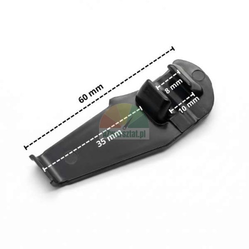 Plastic mounting foot cover Type BA with dimensions