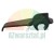 Black rubber seal or mounting element with an irregular shape on a white background.