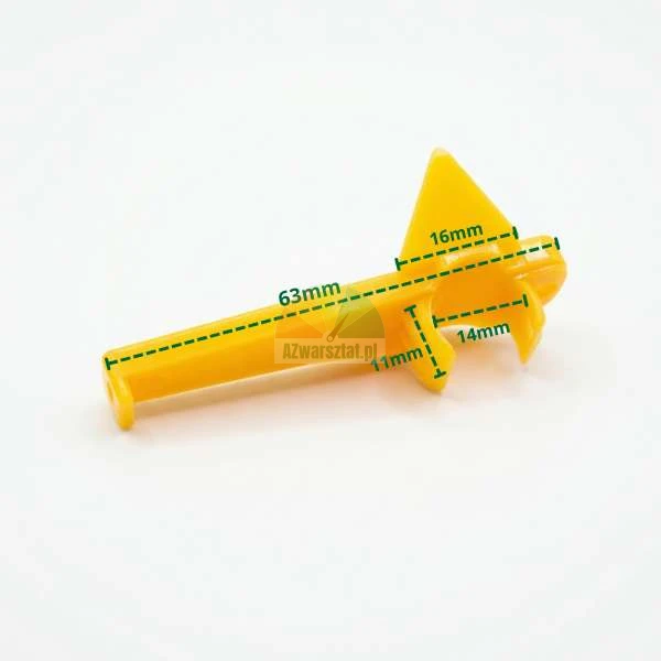 Plastic mounting foot cover type AV with dimensions
