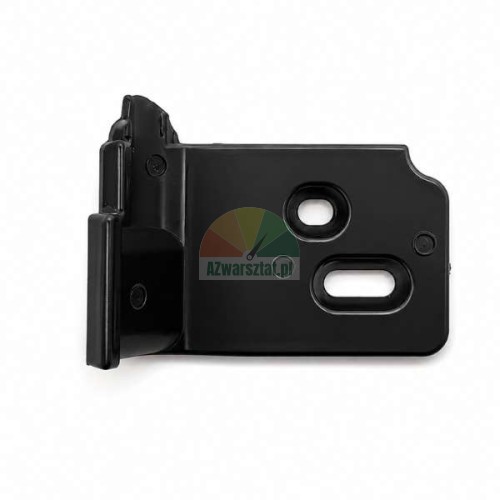 Plastic cover for mounting foot Type AK, black, side view with mounting holes.