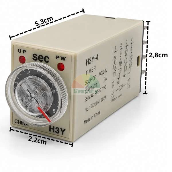 Time relay H3Y-4 AC 220V, 5 seconds, 14-pin