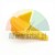 Yellow plastic lever component for machinery or tools on a white background.