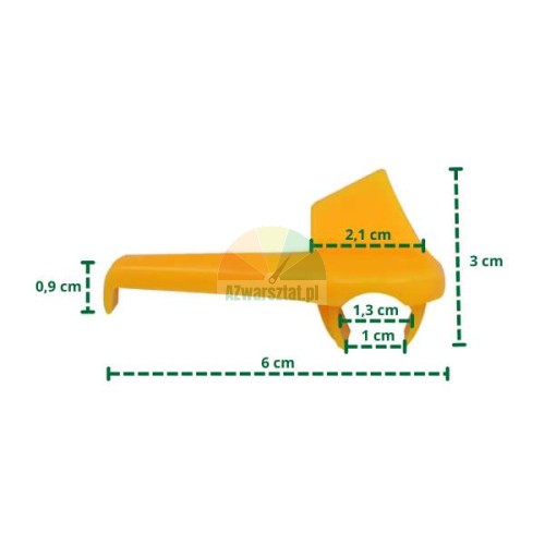 Yellow mounting head protection Type K with dimensions