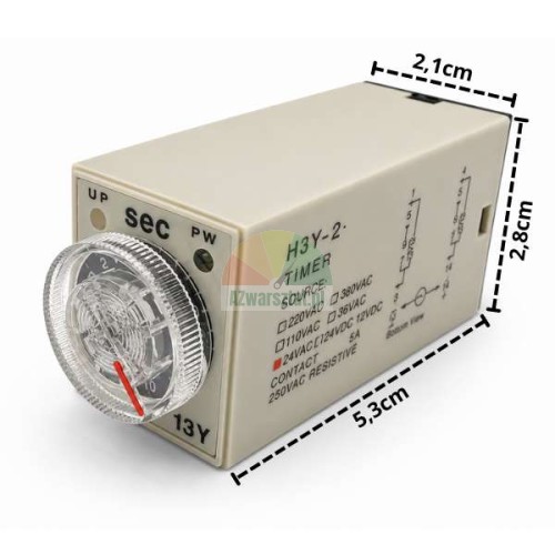H3Y-2 Time relay AC 24V 10s 8-pin