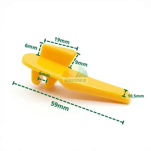 Plastic mounting foot protector Type AR with dimensions