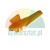 Yellow plastic shelf support pin or furniture connector on a white background.