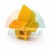 Yellow plastic cover for mounting foot type N