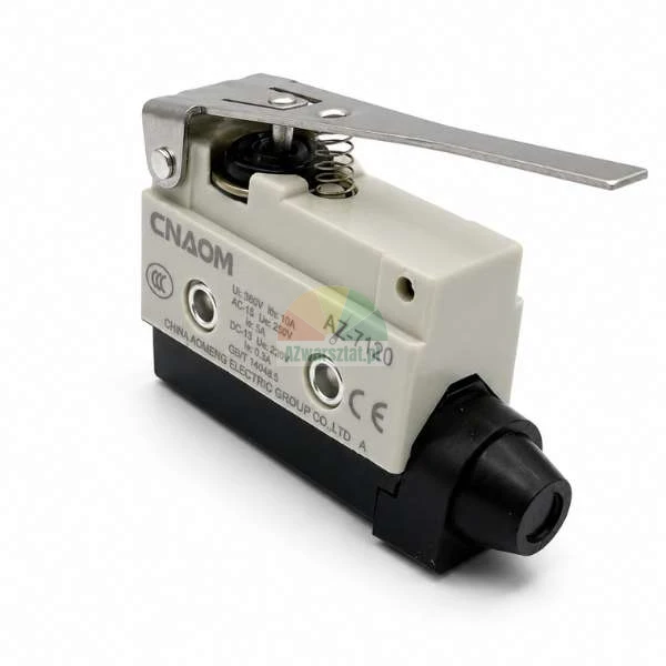 CNAOM AZ-7120 limit switch with a long lever actuator.