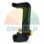Black plastic holder for a pressure washer gun or lance with a yellow fastening element.