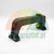 Black industrial handle with yellow adjustment buttons on a white background.
