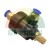 Pneumatic quick exhaust valve with blue push-in fittings and a brass silencer