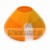 Orange plastic cone 120mm/40mm with a side cutout.
