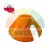 Orange plastic cone-shaped element with a cutout on a white background with a 24h fast delivery logo.
