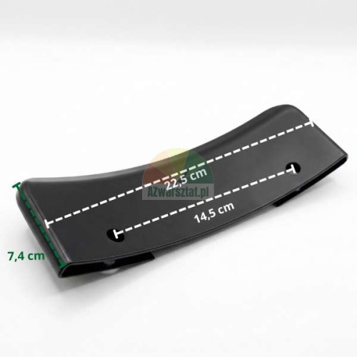 Black bead breaker shovel cover with dimensions 22.5 cm by 7.4 cm.