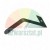 Black bent metal mounting element with a hole on a white background