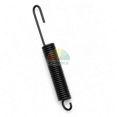 7 cm black tension spring with an elongated hook