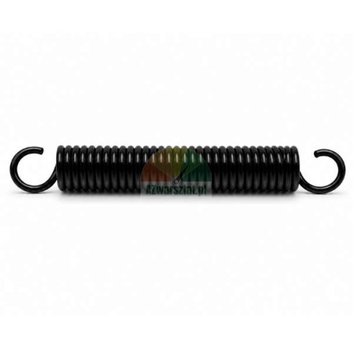 Black 9.5 cm tire changer spring with hooks at both ends.