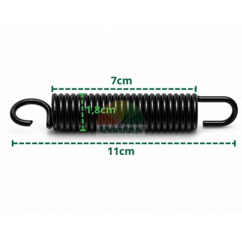 Tire changer spring with a total length of 11 cm.